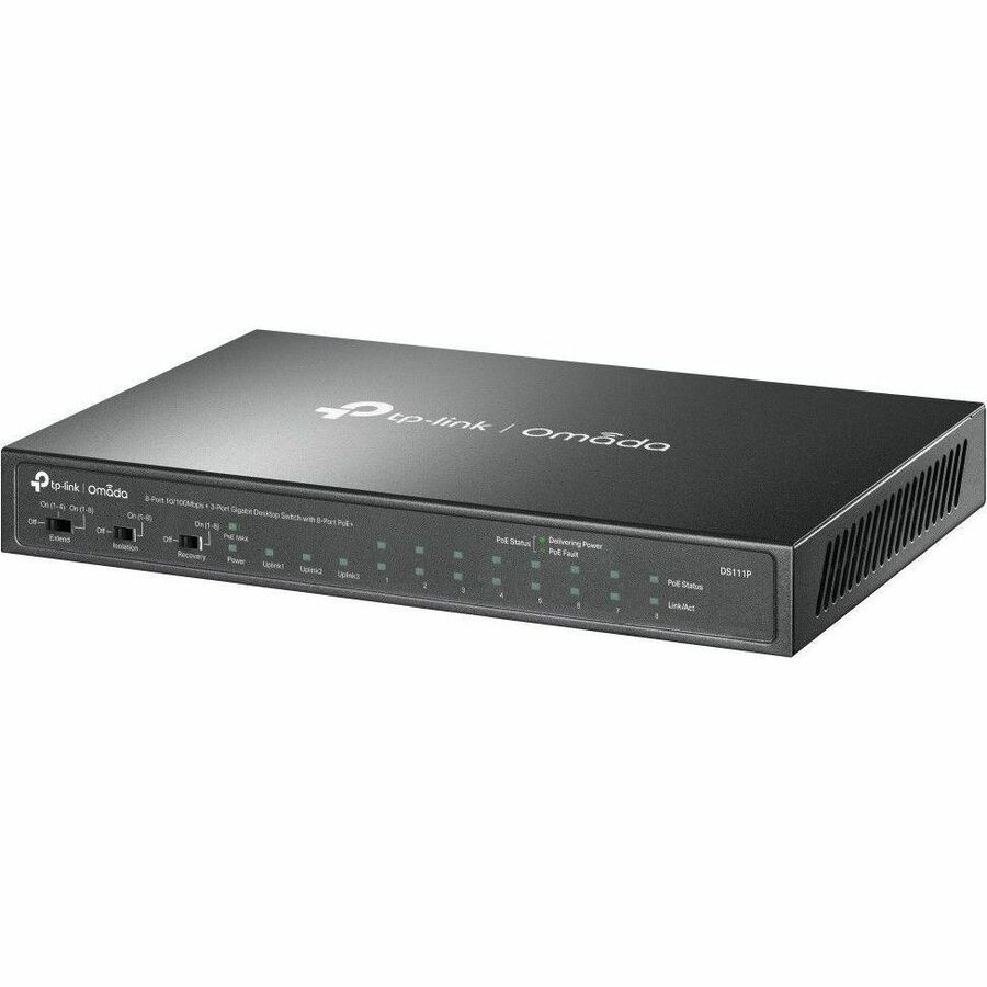 Omada Omada 8-Port 10/100Mbps + 3-Port Gigabit Desktop Switch with 8-Port PoE+