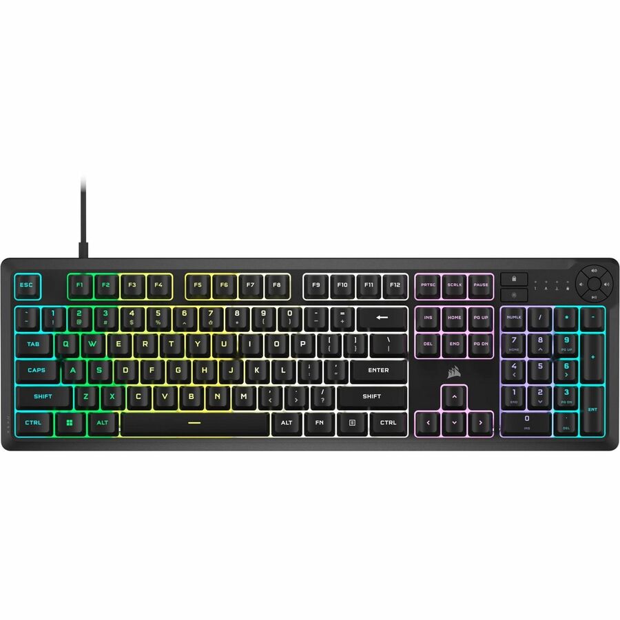 CORSAIR K55 CORE RGB GAMING KEYBOARD, BACKLIT ZONED RGB LED, RUBBERDOME, (CH-922