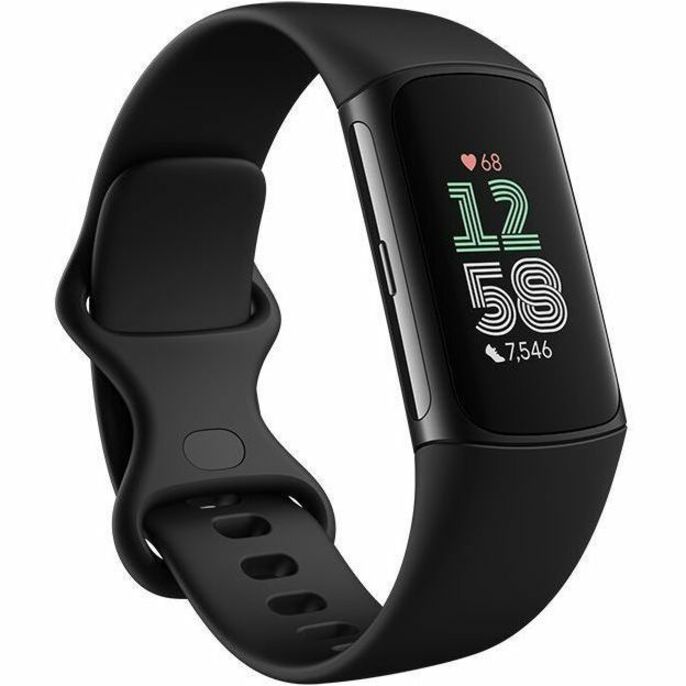 Google - Fitbit Fitbit Charge 6 Obsidian/Black Aluminum