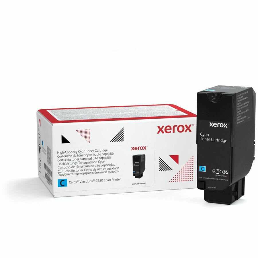GENUINE XEROX CYAN HIGH CAPACITY TONER CARTRIDGE FOR THE VERSALINK C620 (USE & R