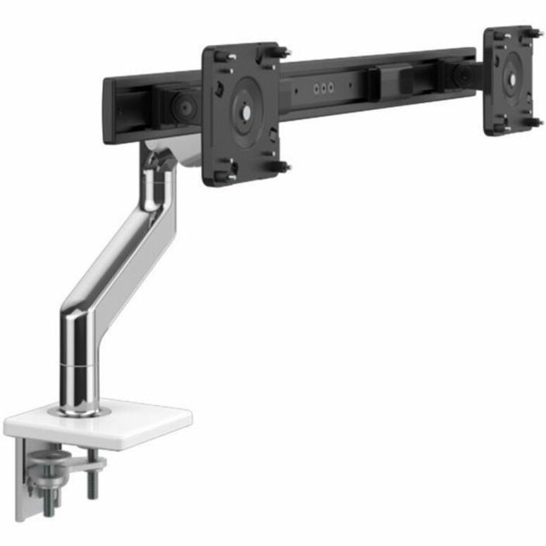 M8.1 FOR DUAL MONITORS WITH CROSSBAR POLISHED ALUMINUM WITH WHITE TRIM
