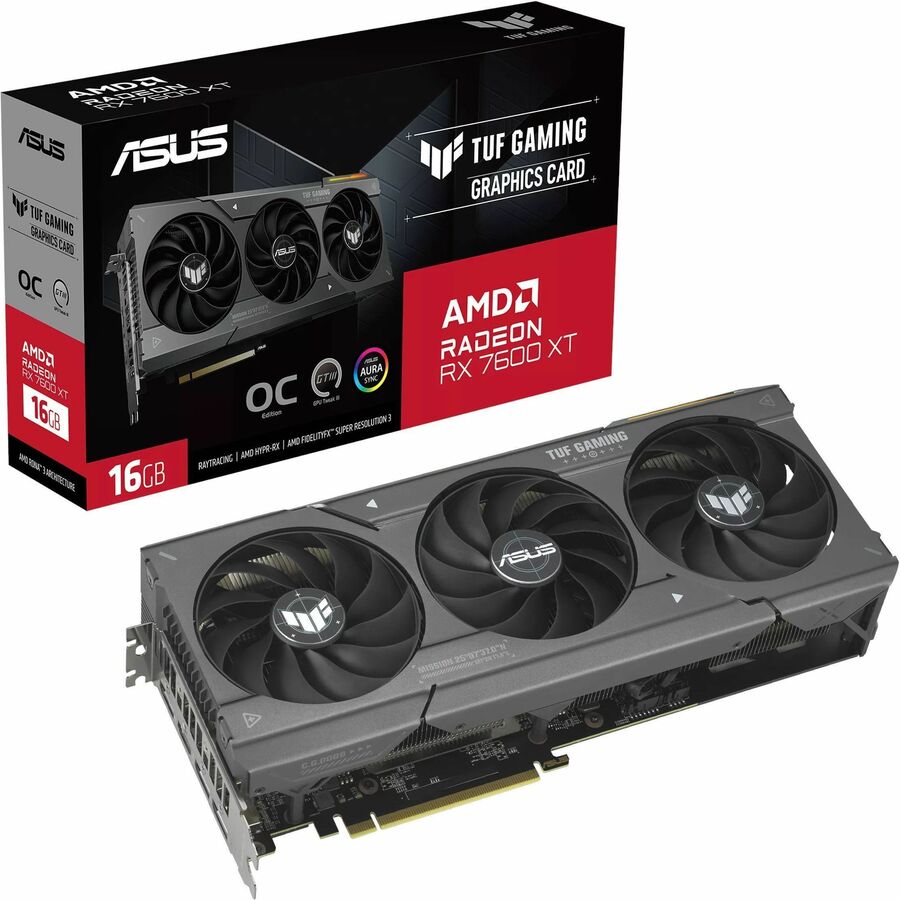 ASUS TUF Gaming Radeon RX 7600 XT OC Edition 16GB GDDR6 TUF-RX7600XT-O16G-GAMING