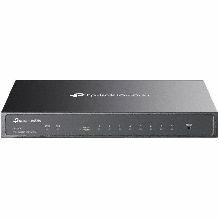 TP-LINK GIGABIT SMART SWITCH TL-SG2008 IS EQUIPPED WITH 8 GIGABIT RJ45 PORTS. TH