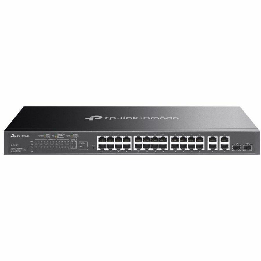 JETSTREAM 24-PORT 10/100MBPS + 4-PORT GIGABIT SMART SWITCH WITH 24-PORT POE+