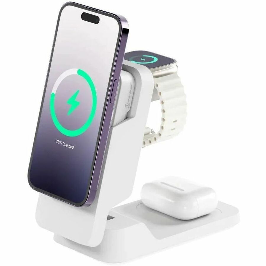 ALOGIC MATRIX ULTIMATE 3-IN-1 WIRELESS CHARGER WITH 5,000MAH MAGSAFE POWER BANK,