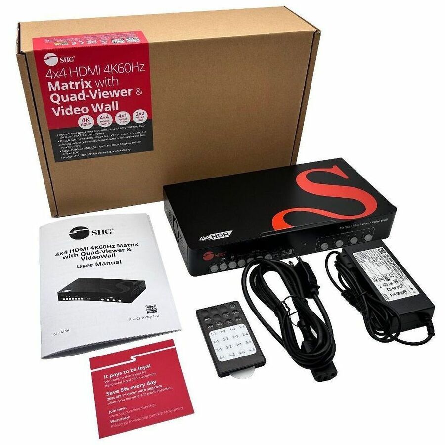 AVPRO 4X4 HDMI 4K60HZ MATRIX QUADVIEWER 4K@60HZ, TAA COMPLIANT (CE-H27Q11-S1)
