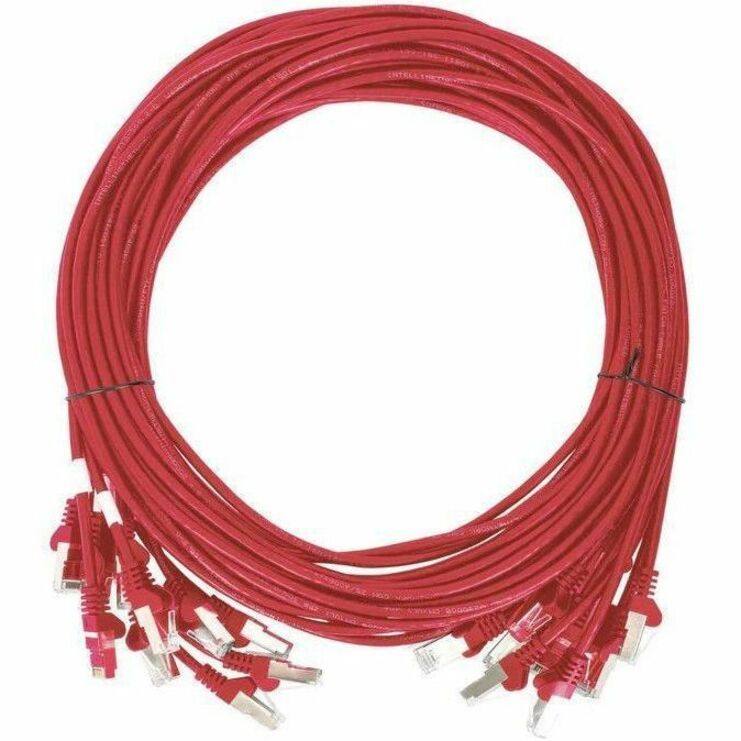 CAT6 U/UTP SLIM NETWORK PATCH CABLE, 7 FT., RED, 10-PACK