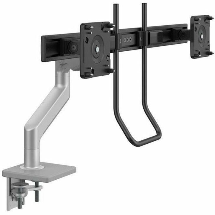 M8.1 FOR DUAL MONITORS WITH CROSSBAR AND BLACK HANDLE SILVER WITH GRAY TRIM
