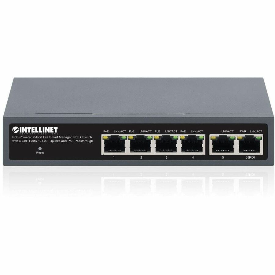 POE-POWERED 6-PORT LITE SMART MANAGED POE+ SWITCH WITH 4 GBE PORTS / 2 GBE UPLIN