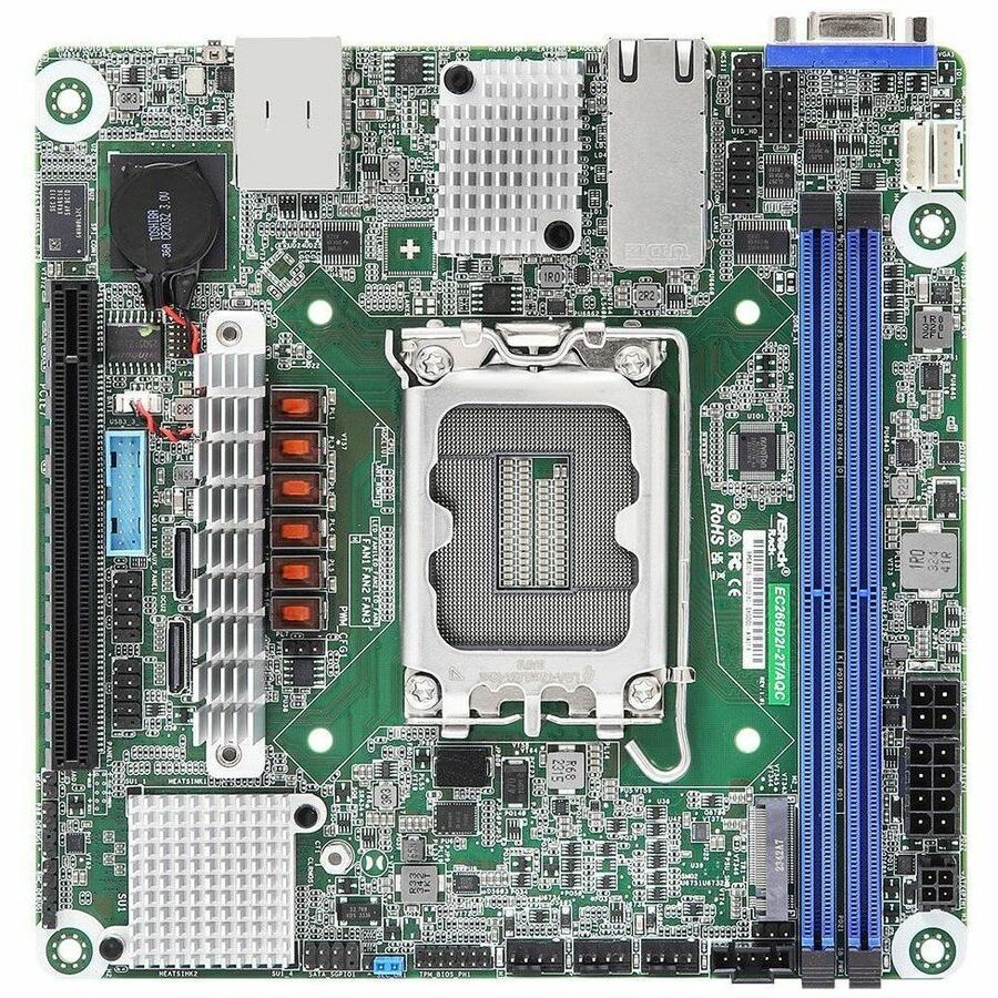 ASROCK RACK SERVER MOTHERBOARD EC266D2I-2T/AQC MINI-ITX 2X 10GLAN SINGLE SOCKET