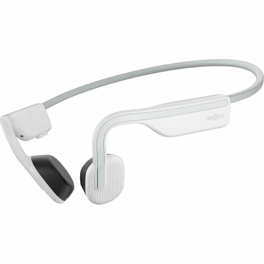 asque d'écoute sans fil SHOKZ OpenMove, blanc | Bluetooth | Conduction osseuse de 7ème génération et design à oreille ouverte avec micro | Résistant à l'eau IP55 | Autonomie de batterie de 6 heure