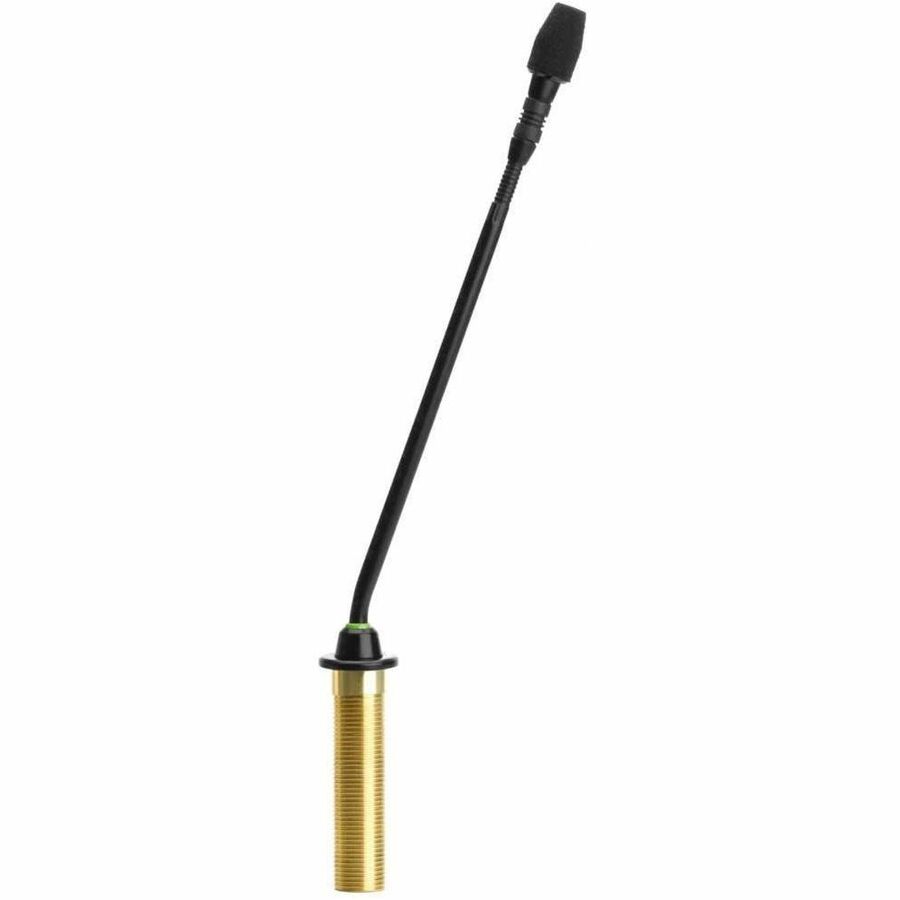 MINIATURE GOOSENECK MICROPHONE, RED LIGHT RING ON GOOSENECK TOP, LENGTH 25.4 CM
