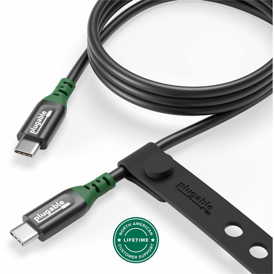 Plugable USB C to USB C Cable, 240W USB C Charging Cable 20Gbps, 4K 120Hz, 8K 60Hz