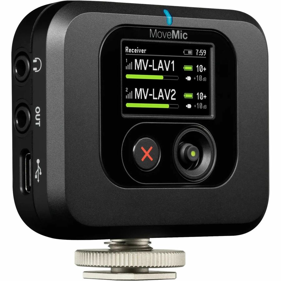 COLD-SHOE MOUNTABLE RECEIVER FOR CONNECTIVITY TO CAMERAS, MOBILE DEVICES, AND CO