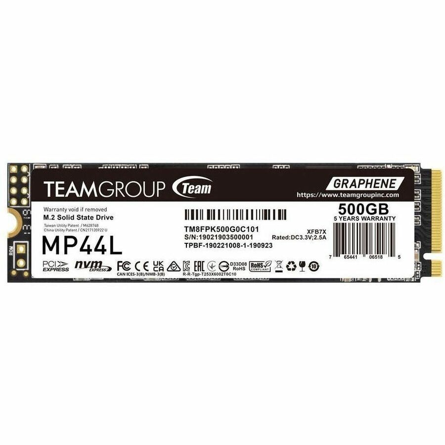 MODEL: TM8FPK500G0C101 - SSD CAPACITY: 500GB - NVME -HARD DRIVE / SIZE: M.2 - S