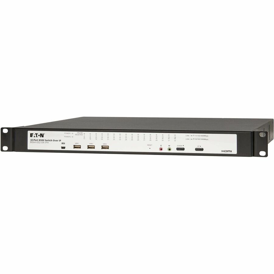 EATON 32-PORT CAT5E KVM OVER IP SWITCH - VIRTUAL MEDIA, 3 REMOTE/1 LOCAL USER, H