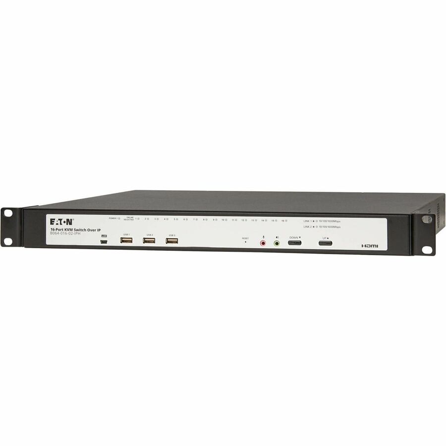 EATON 16-PORT CAT5E KVM OVER IP SWITCH - VIRTUAL MEDIA, 2 REMOTE/1 LOCAL USER, H