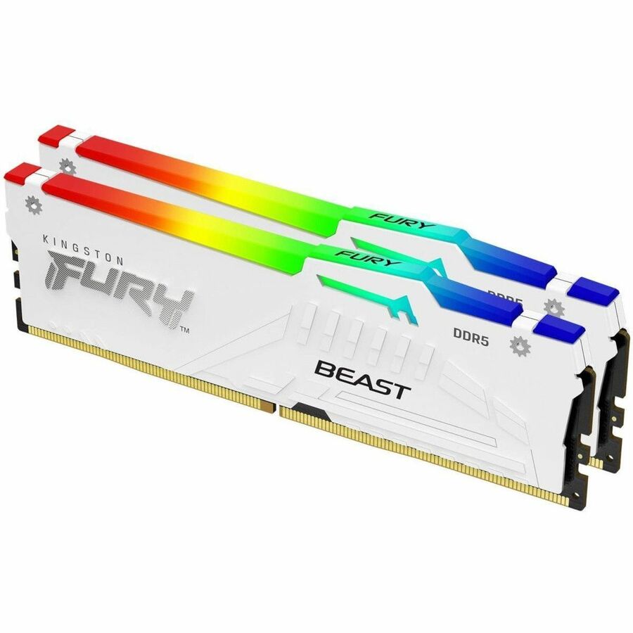 32GB 6400MT/S DDR5 CL32 DIMM (KIT OF 2) FURY BEAST WHITE RGB EXPO