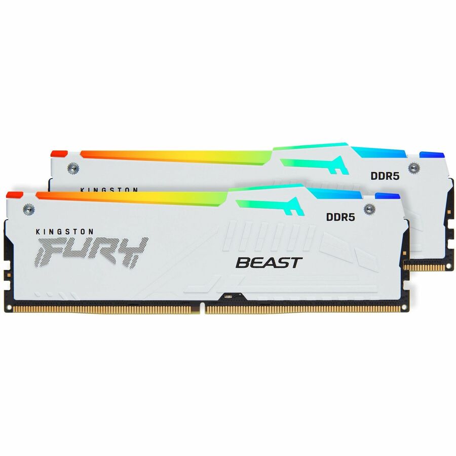 64GB 6400MT/S DDR5 CL32 DIMM (KIT OF 2) FURY BEAST WHITE RGB EXPO