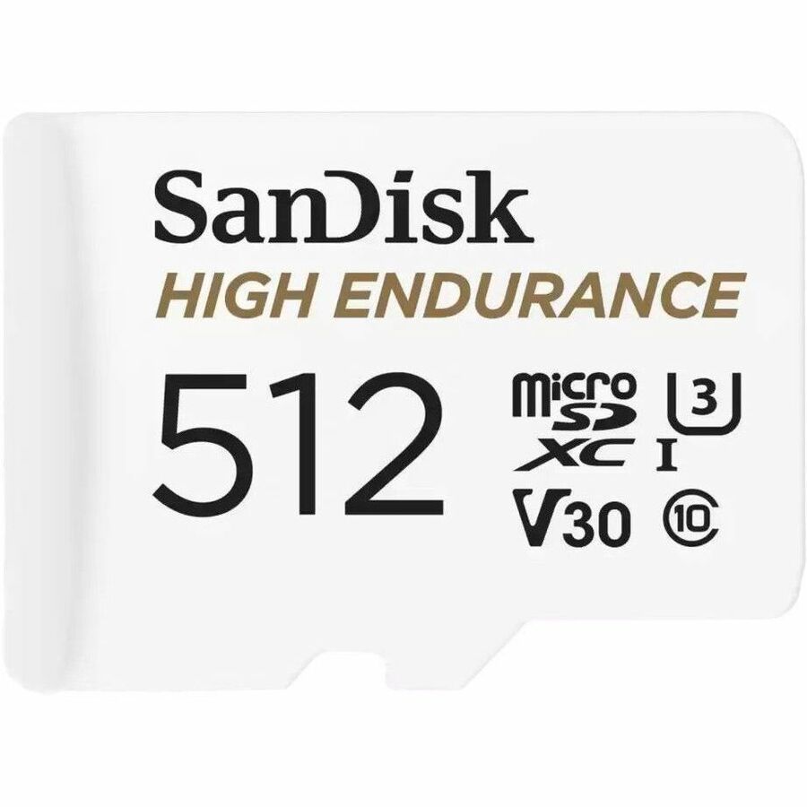 SANDISK HIGH ENDURANCE MICROSDXC, 512GB, U3, V30, C10, FULL HD RECORDING, W/ADAP