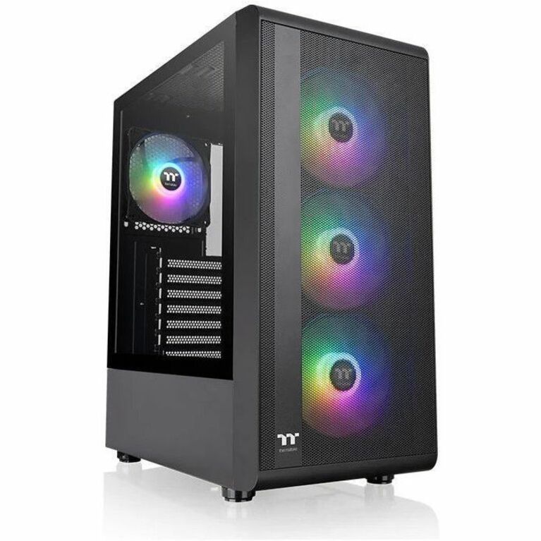 THERMALTAKE S200 PLUS TG ARGB MID TOWER CHASSIS - BLACK