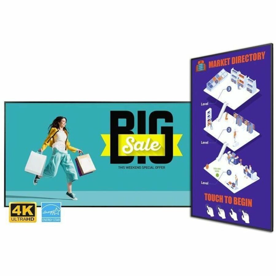 PLANAR SLM432-T 43IN TOUSCHSCREEN DISPLAY, UHD, D-LED BACKLIGHT, 400 NIT, 16X7,