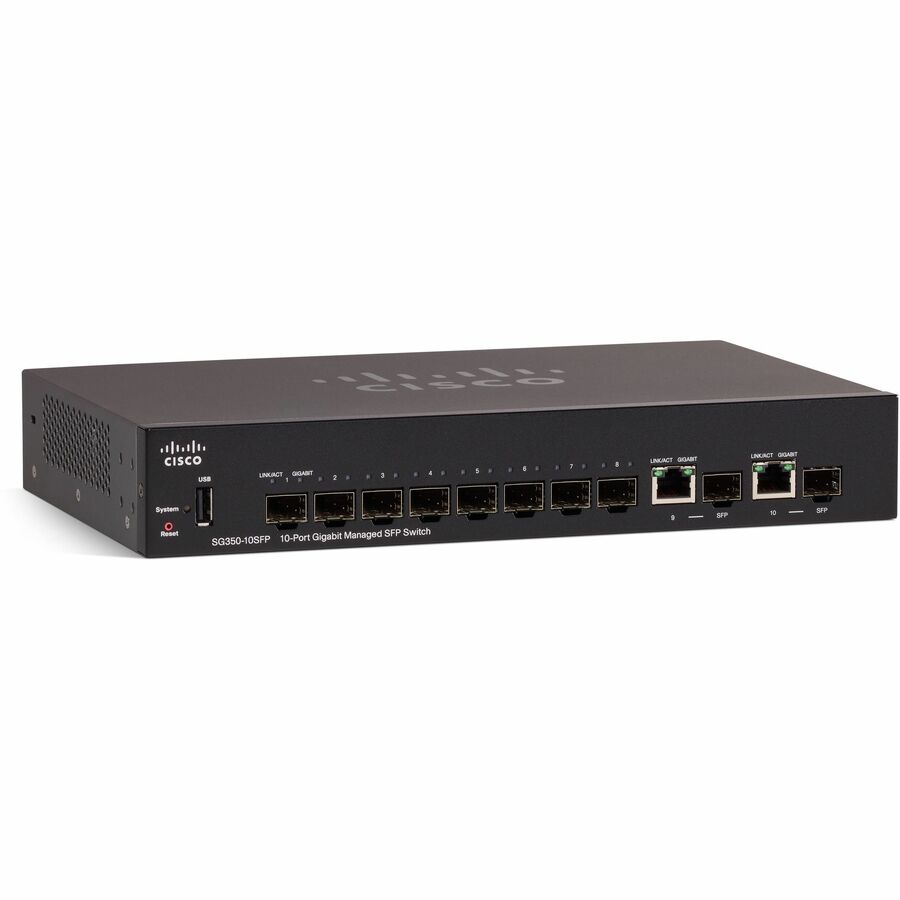 CISCOSG350-10SFP10-PORTGIGABITMANAGEDSFPSWITCHREMANUFACTURED