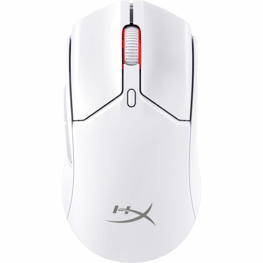 HP HyperX Pulsefire Haste Wireless Gaming Mouse - Opto-mechanical - Cable/Wireless - Bluetooth - 2.40 GHz - Rechargeable - White, Monochrome - 2 - USB 2.0 Type A, USB Type C - 26000 dpi - Scroll Wheel - Right-handed