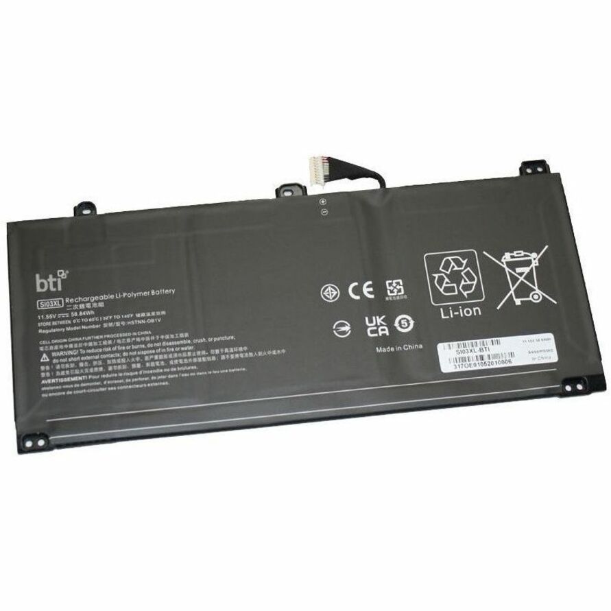 BTI SI03XL-BTI 3-CELL 11.55V LI-ION NOTEBOOK BATTERY FOR HP CHROMEBOOK 15A-NB, 1