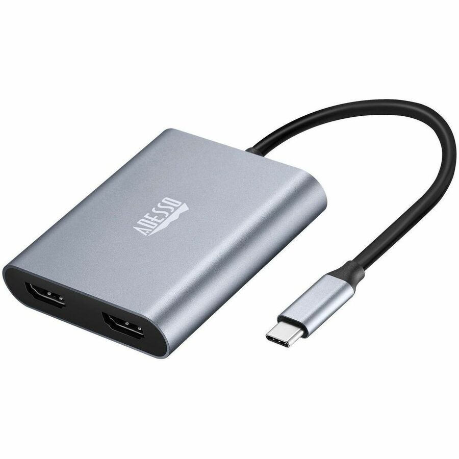 Adesso USB-C to Dual HDMI Adapter - 2 x HDMI Digital Audio/Video - Female - 1 x USB Type C - Male - 3840 x 2160 Supported