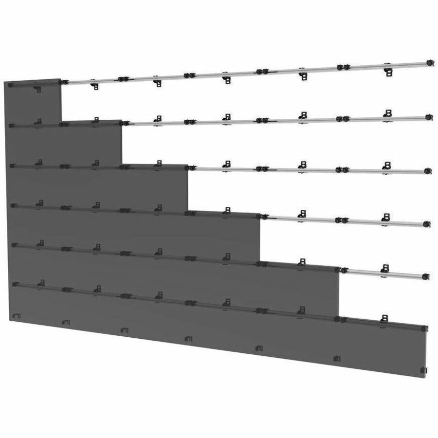 6X6 UNIVERSAL WALL MOUNT FOR LATCHING DVLED DISPLAYS UP TO 610MM WIDE
