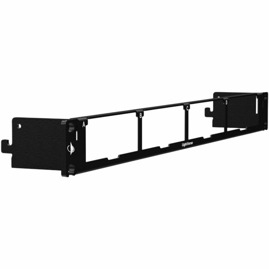 RCK MT PNL 1U 4 OPENINGS, BLACK
