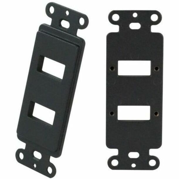MOFO PASS-THRU PLATE, WALLPLATE (DECORA), SINGLE MOFO KNOCKOUT BLACK