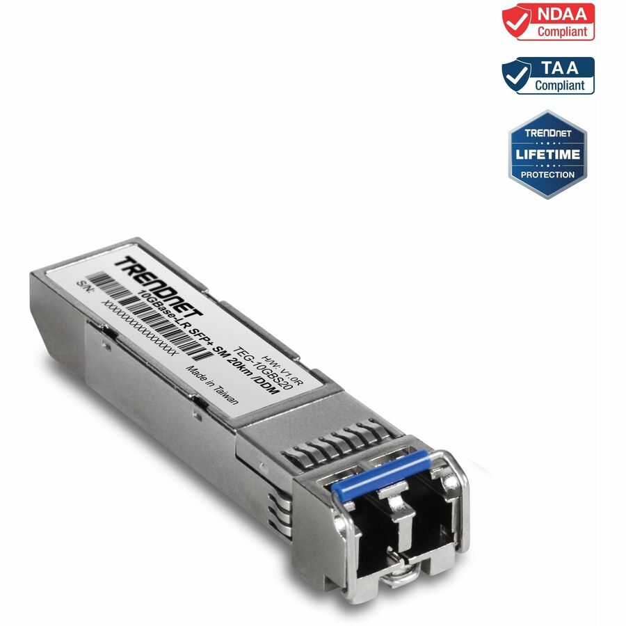 10GBASE-LR SFP+ SINGLE MODE LC MODULE (20KM WITH DDM)