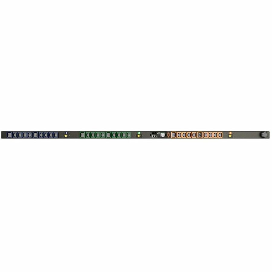 RPDU, MONITORED UNIT LEVEL EC, 30A, 208V DELTA, 8.6KW, VERTICAL, (24) LOCKING IE