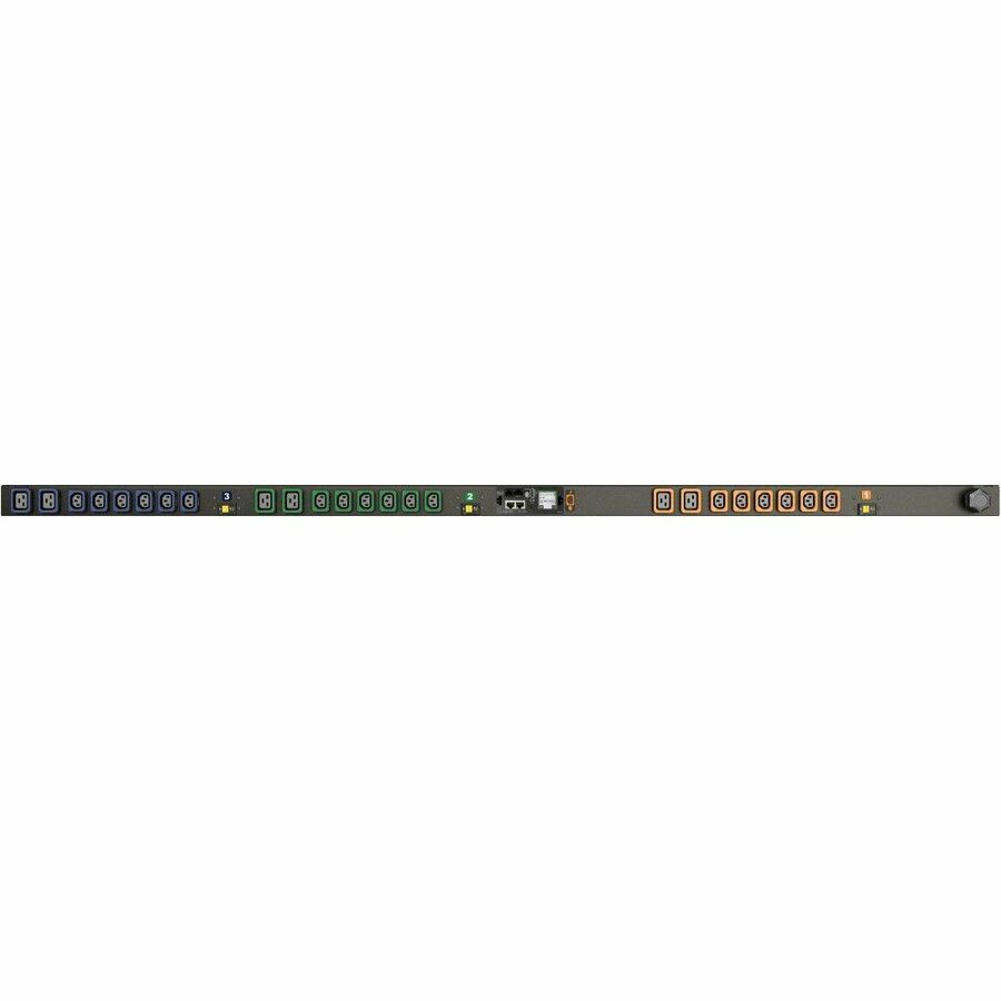 RPDU, MONITORED UNIT LEVEL EC, 60A, 208V, 9.9KW, VERTICAL, (18) LOCKING IEC C13,