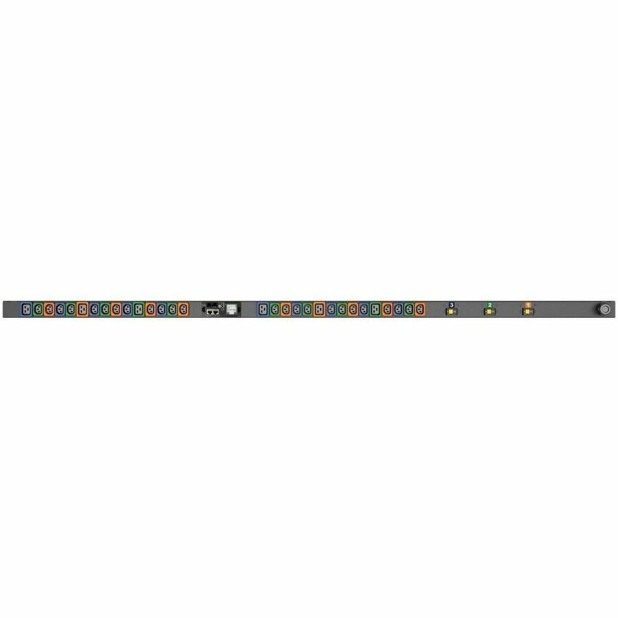 RPDU, MONITORED UNIT LEVEL EC, 30A, 240/415V WYE, 17.2KW, VERTICAL, (24) LOCKING