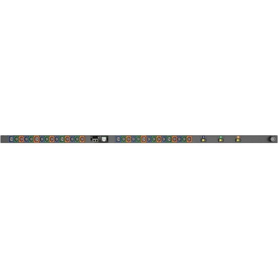 RPDU, MONITORED UNIT LEVEL EC, 30A, 120/208V WYE, 8.6KW, VERTICAL, (24) LOCKING