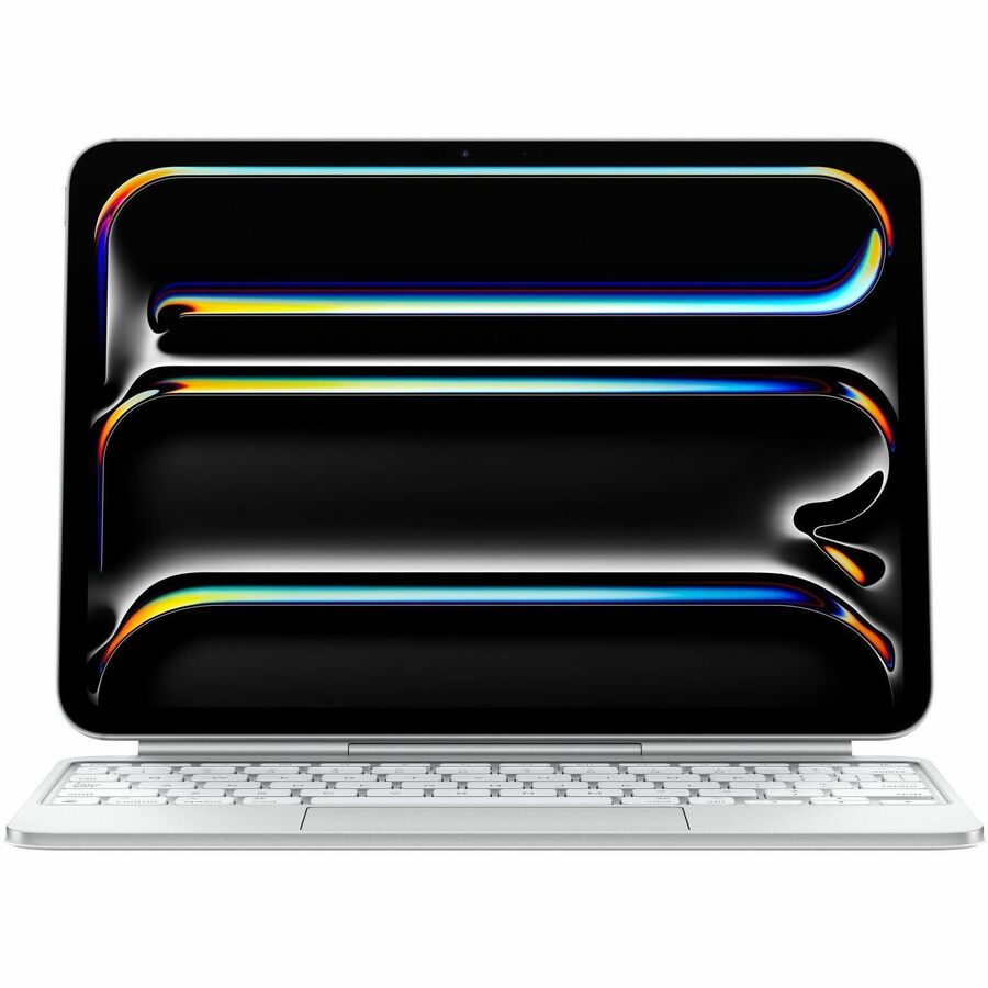 Apple Magic Keyboard/Cover Case for 11" Apple iPad Pro 11 (2024) Tablet - Canadian French Keyboard - White - Aluminum, Glass Body