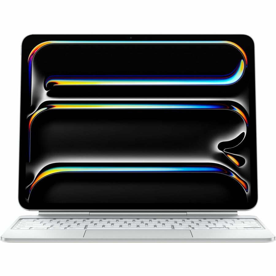 Apple Magic Keyboard/Cover Case for 13" Apple iPad Pro 13 (2024) Tablet - French Keyboard - White