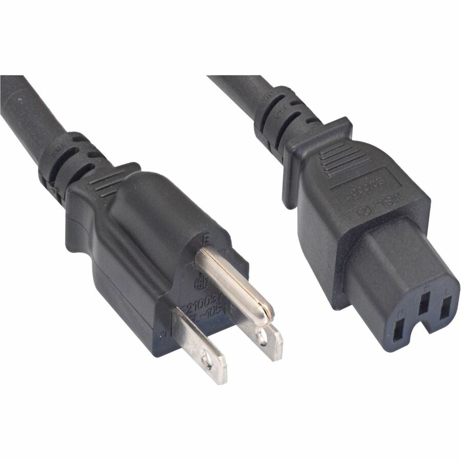 NEMA 5-15P TO C15 14AWG 15A POWER CORD 8FT RED