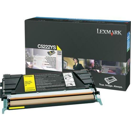 LEXMARK C5222YS YELLOW TONER CARTRIDGE FOR USE IN C522,524,530,532,534 ESTIMATED