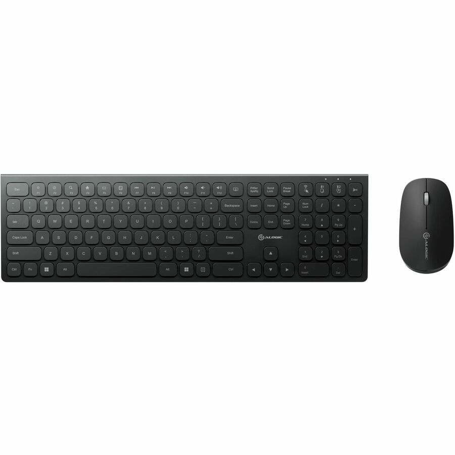 ECHELON USB-C RECHARGEABLE BLUETOOTH FULL SIZE KEYBOARD FOR US WIN (BLACK) + MOU