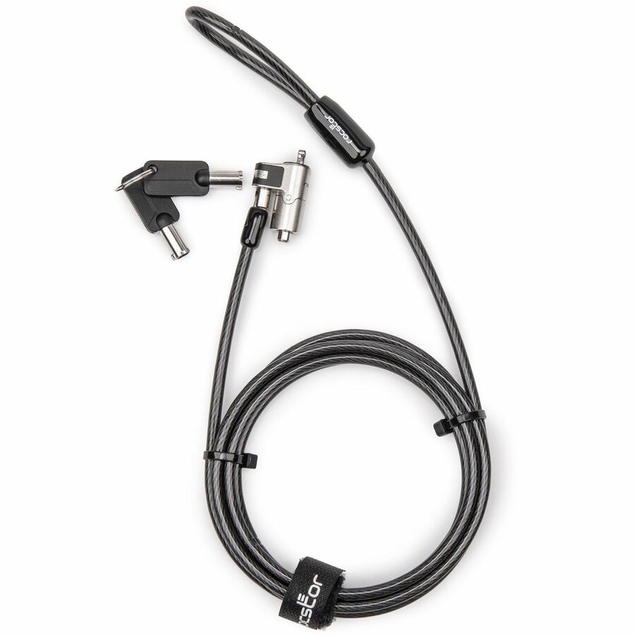ROCBOLT W24 SLIM KEYED SECURITY LAPTOP LOCK FOR NOBLE WEDGE SLOTS - 5MM CARBON S