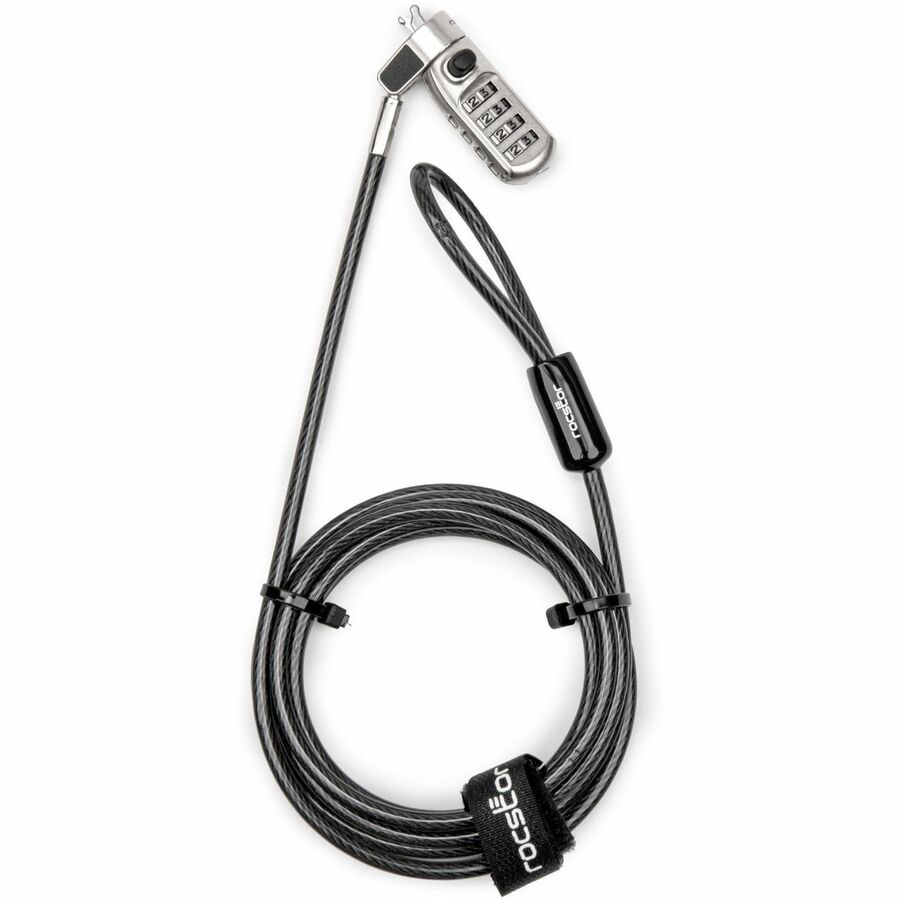 ROCBOLT W25 SLIM COMBINATION SECURITY LAPTOP LOCK FOR NOBLE WEDGE SLOTS - 4-DIGI