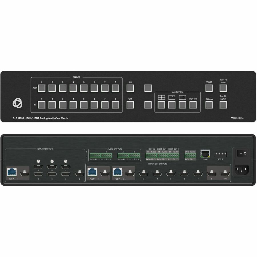 KRAMER 8X8 SEAMLESS MATRIX ROUTER, 3X3 VIDEOWALL & MULTI-VIEWER - POWERFUL MULTI