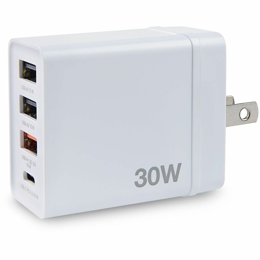 4 PORT 30W USB A/C WHITE