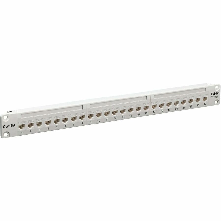 EATON TRIPP LITE SERIES 24-PORT CAT6A FEED-THROUGH PATCH PANEL - 4PPOE COMPLIANT