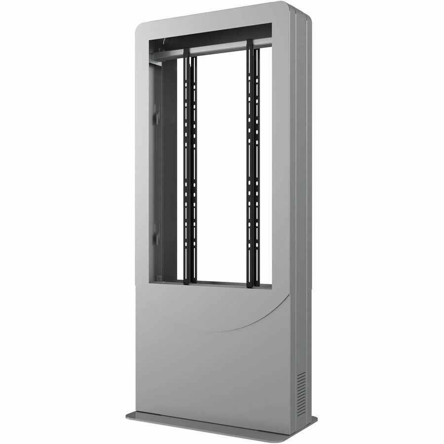 55IN CURVE TOTEM/PORTRAIT BACK-TO-BACK KIOSK WITH WHEELED BASE
