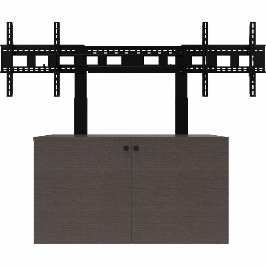 2-BAY AV CABINET INCLUDES DUAL 45-82IN DISPLAY MOUNT, 12RU SLIDING, ROTATING RAC